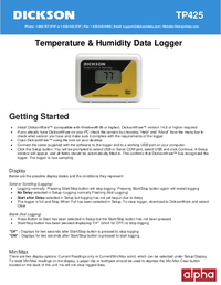 Thumbnail of document Manual - TP Temperature & Humidity Data Logger